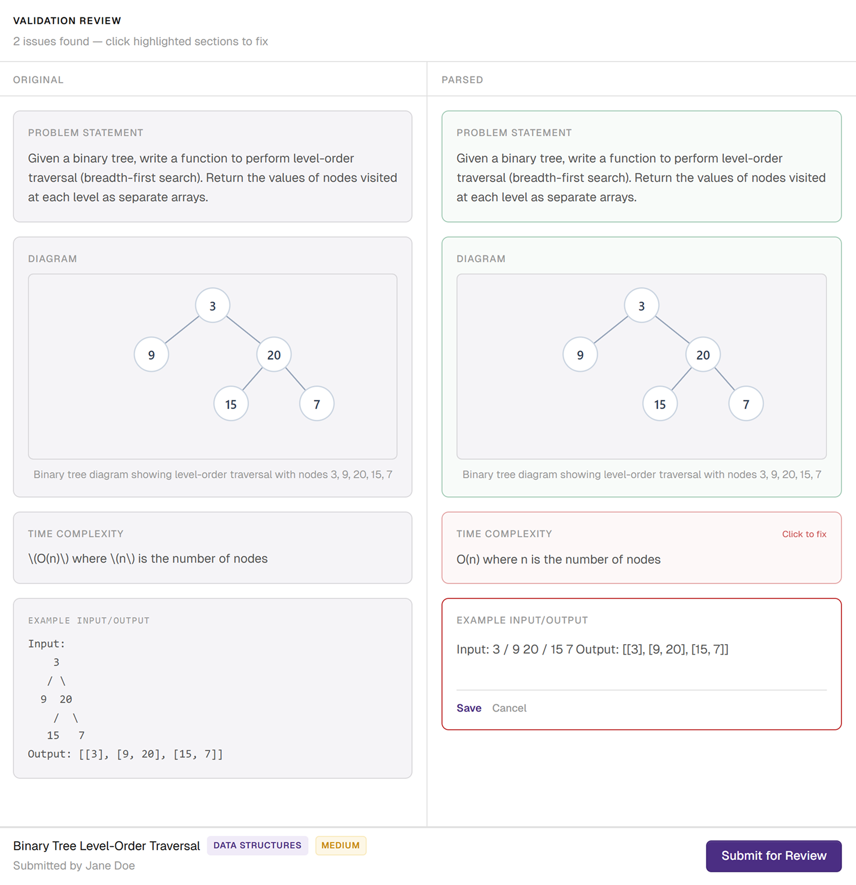 side-by-side validation